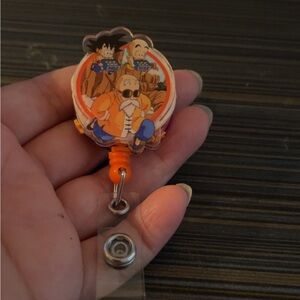 Dragon Ball Z Retractable Badge Reel - Orange Accent